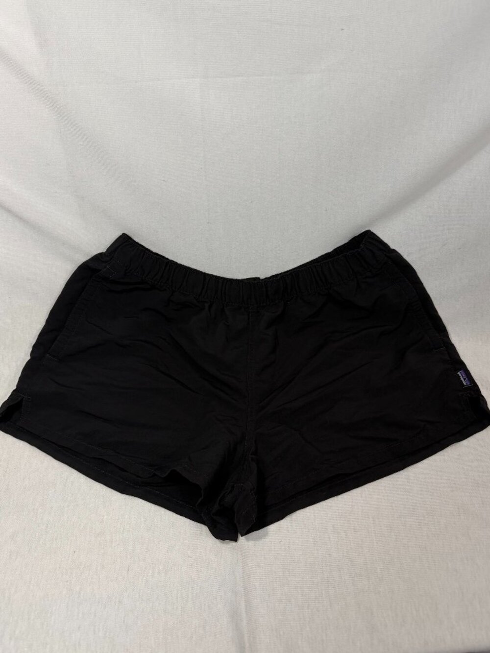 Patagonia Shorts Large Hiking Black Nylon Elastic Waist Athletic Summer Beach